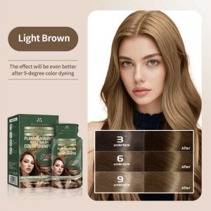 MAGANIO Hair Dye Shampoo in Bags Brown Permanent