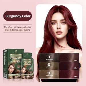 MAGANIO Hair Dye Shampoo in Bags Long-Lasting Color